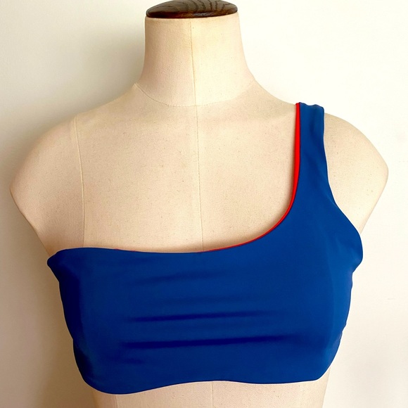 Solid & Striped Isabeli One Shoulder Reversible Bikini Top L - Picture 4 of 9